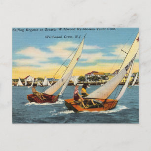Carte Postale Régate de voile à Wildwood Yacht Club, New Jersey