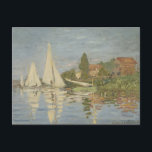Carte Postale Régates Claude Monet vintages à Argenteuil<br><div class="desc">Incorporée dans le design de ce produit est une belle Reproduction de Regattas à Argenteuil peinte en 1872 par le peintre impressionniste Claude Monet (1840 - 1926</div>