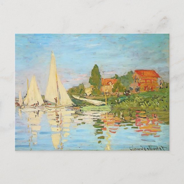 Carte Postale Regatta à Argenteuil par Claude Monet (Devant)
