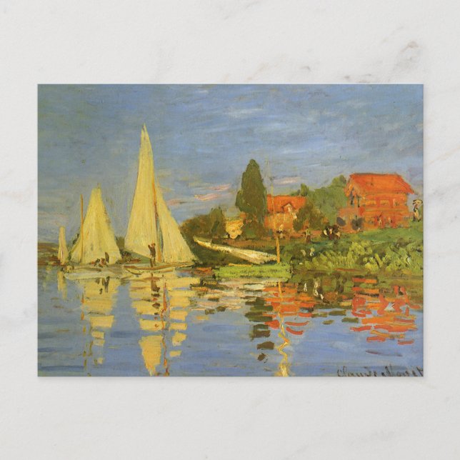 Carte Postale Regatta à Argenteuil par Claude Monet (Devant)