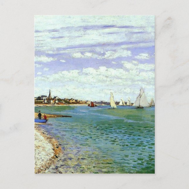 Carte Postale Regatta à Sainte-Adresse par Claude Monet (Devant)