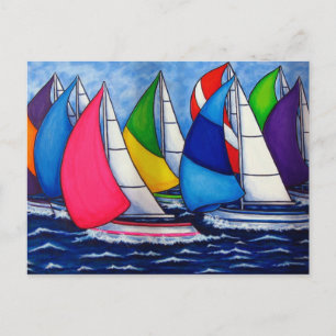 Carte Postale Regatta Coloré De Lisa Lorenz