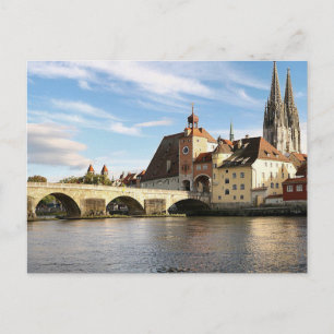 Carte postale Regensburg en Bavière, Allemagne