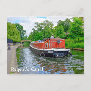 Carte Postale Regent's canal barge, London Postcard
