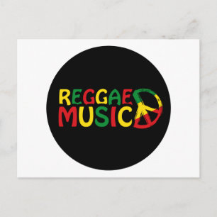 Carte Postale Reggae Musique design, reggae art