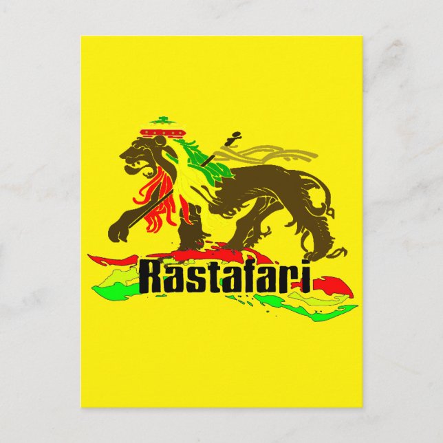 Carte Postale Reggae Rasta Fer, Lion, Sion 2 (Devant)