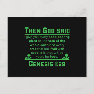 Carte Postale Régime alimentaire basé sur le plante Vegan Amoure