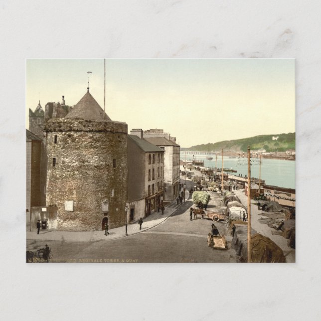 Carte Postale Reginald Tower et Quay, comté de Waterford (Devant)