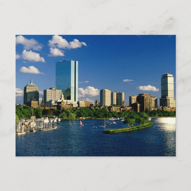 Carte Postale Région de Boston Back Bay (Devant)