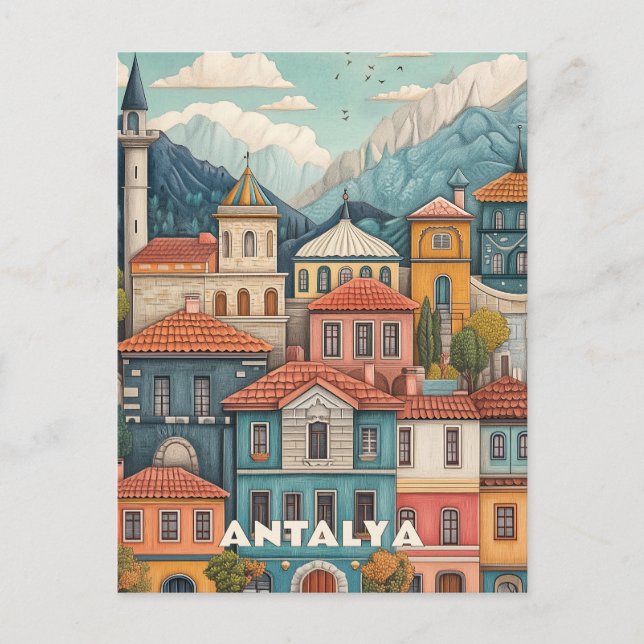 Carte Postale Région de Kaleici à Antalya Turkiye Voyage (Devant)