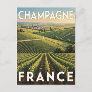 Carte Postale Région viticole Champagne France Vignobles vallonn