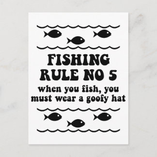 Carte Postale Règle de pêche no 5
