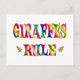 CARTE POSTALE RÈGLE GIRAFFES