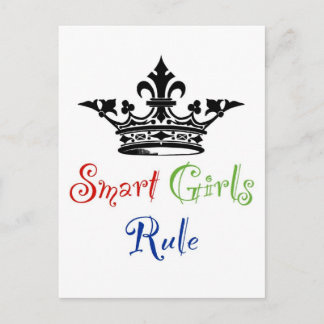 Carte Postale Règle Smart Girls...avec Couronne
