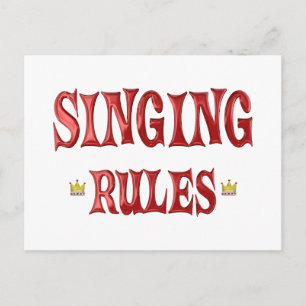 Carte Postale Règles de chant