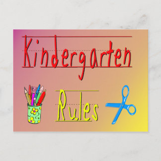 Carte Postale Règles de jardin d'enfants