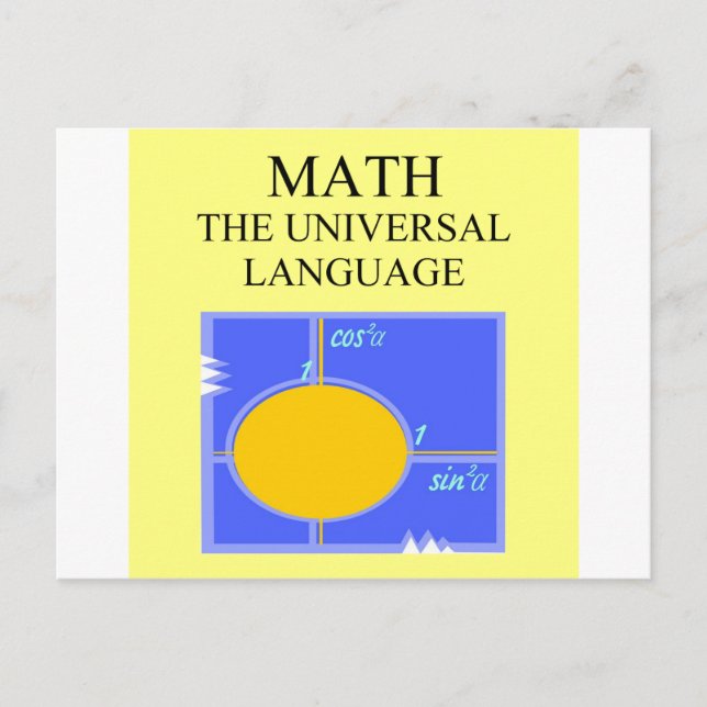Carte Postale règles mathématiques (Devant)