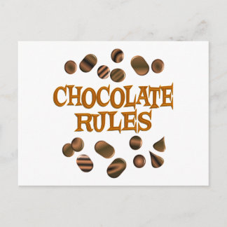 Carte Postale Règles sur le chocolat