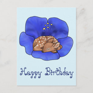 Carte Postale Reh à Blüte