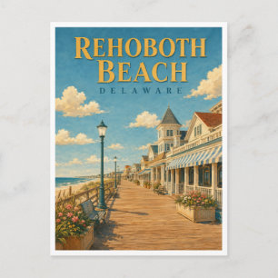 Carte Postale Rehoboth Beach Delaware Boardwalk GeoSaga