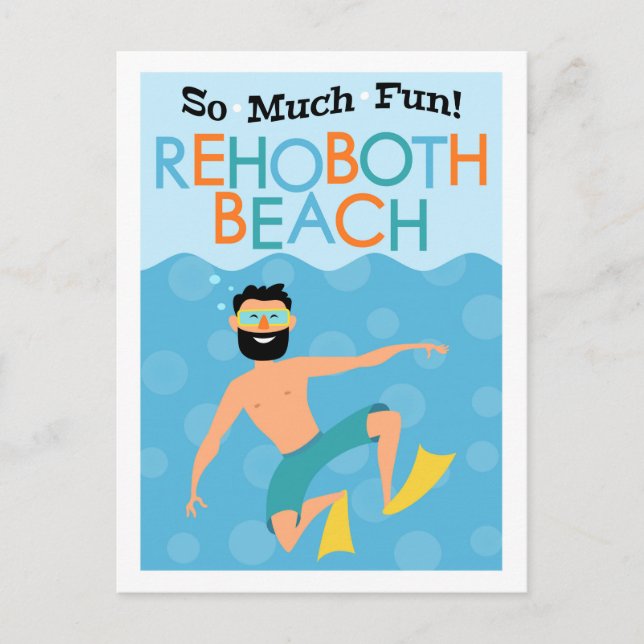 Carte Postale Rehoboth Beach Fun Hipster Travel (Devant)