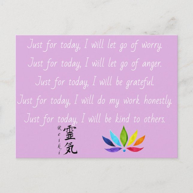 Carte Postale Reiki (Devant)