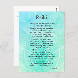Carte Postale Reiki Connection Poem Art