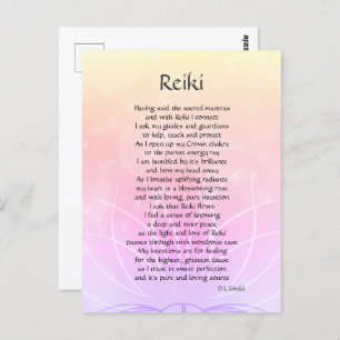 Carte Postale Reiki Connection Poem Art