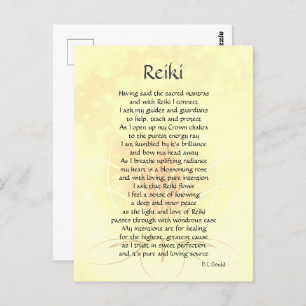 Carte Postale Reiki Connection Poem Art