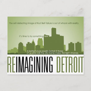 Carte Postale Reimagining Detroit Postcard