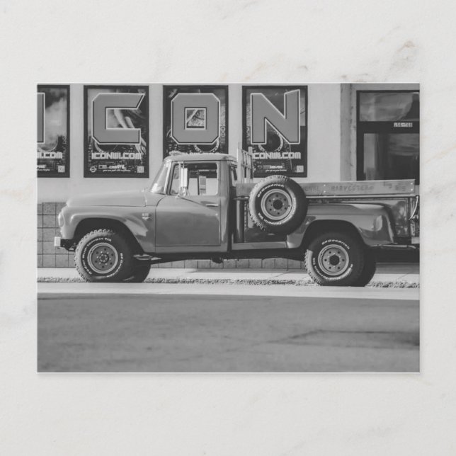 Carte Postale Réimpression photo camionnette américaine (Devant)