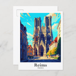 Carte Postale Reims France Vintage voyage d'art