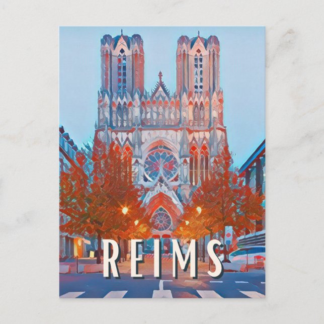 Carte Postale Reims Photo Vintage  (Devant)