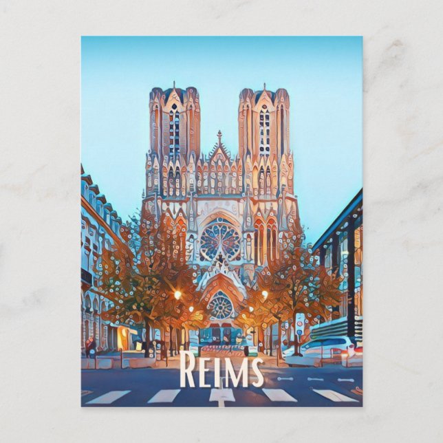 Carte Postale Reims Photo Vintage  (Devant)