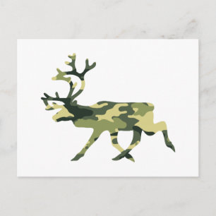 Carte Postale Reindeer / Caribou Woodland Camouflage / Camo