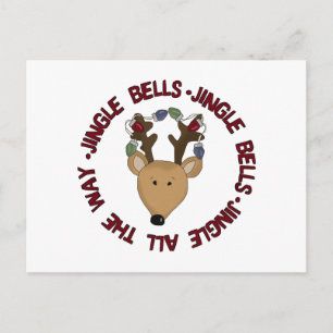 Carte Postale Reindeer Jingle Bells Tshirts et cadeaux
