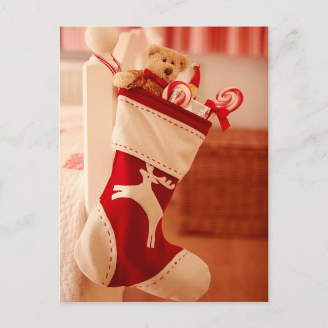 Carte Postale Reindeer Stocking (Devant)