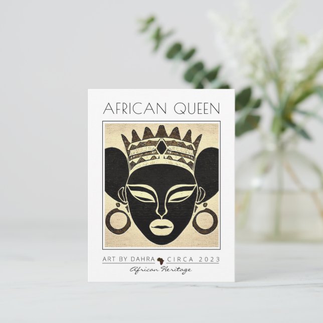 CARTE POSTALE REINE AFRICAINE (Debout devant)