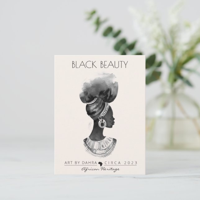 CARTE POSTALE REINE AFRICAINE (Debout devant)