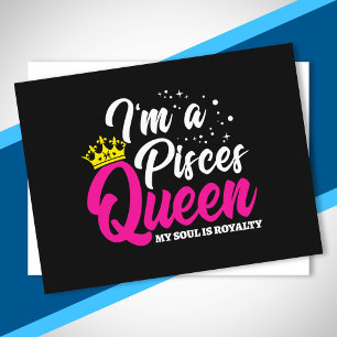 Carte Postale Reine d'anniversaire Poissons Astrologie Février M