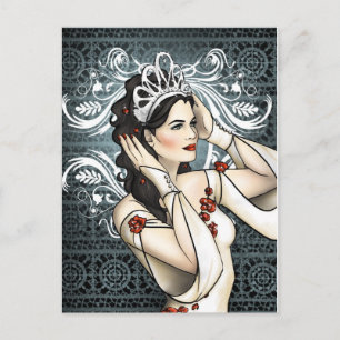 Carte Postale Reine De Beauté Blanche Neige Avec Tiara