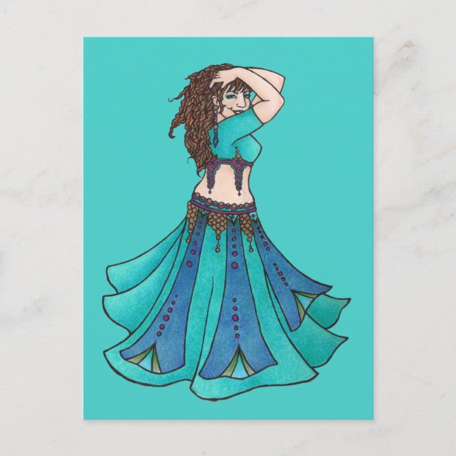 Carte Postale Reine de Beledi Danseuse du Ventre (Devant)