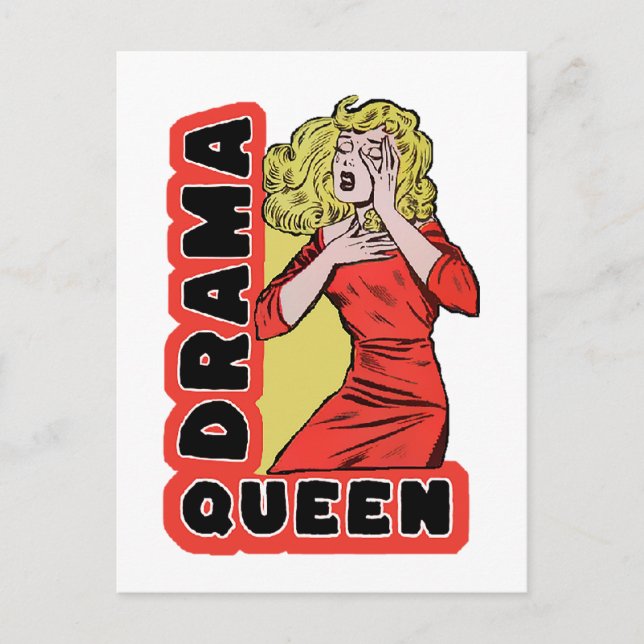 Carte Postale Reine de drame parce que tout m'excite trop (Devant)