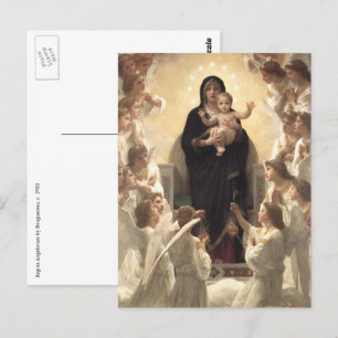 Carte Postale Reine des Anges Regina Angelorum par Bouguereau
