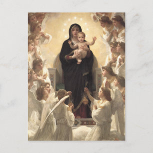 Carte Postale Reine des Anges Regina Angelorum par Bouguereau