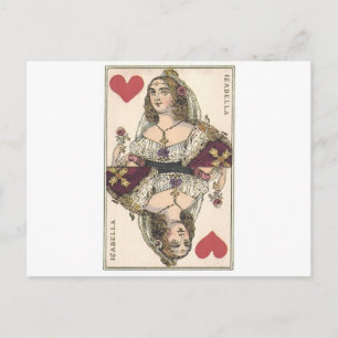 Carte Postale REINE DES COEURS - ISABELLA Vintage impression