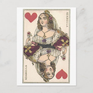Carte Postale REINE DES COEURS - ISABELLA Vintage impression