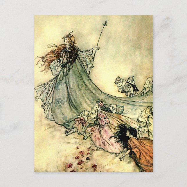Carte Postale « Reine des fées » par Arthur Rackham (Devant)