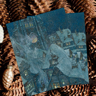 Carte Postale Reine des neiges vintage Edmund Dulac