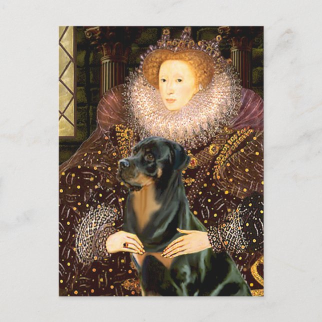 Carte Postale Reine Elizaabeth I - Rottweiler (Devant)